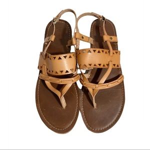 Mossimo Brown Leather Sandals Size 8